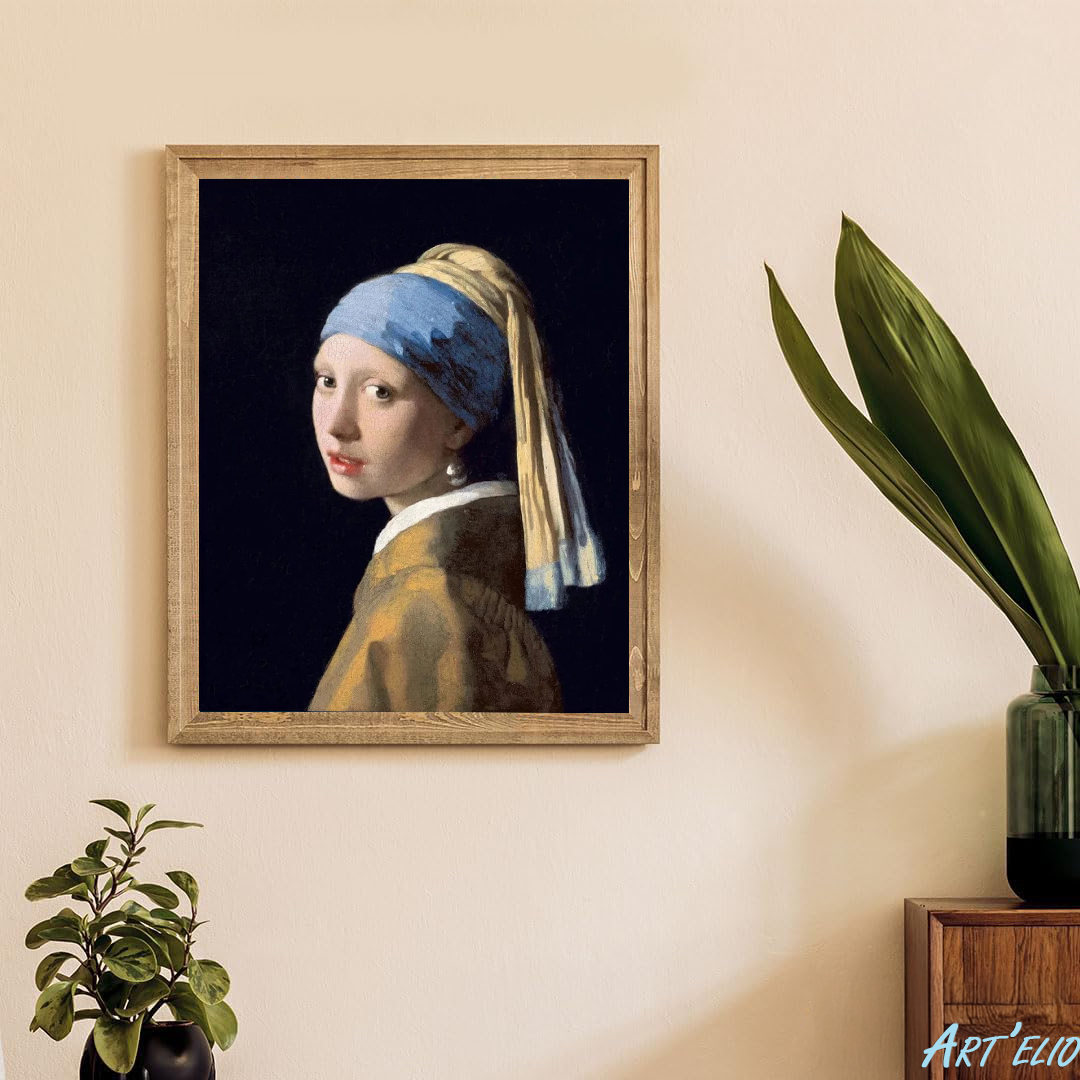 The Girl with a Pearl Earing (Johannes Vermeer) - 12x16in