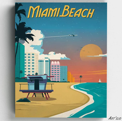 Miami Beach - 12x16in