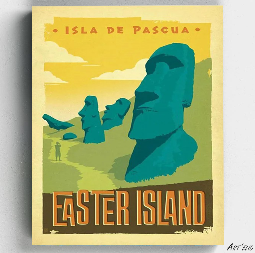 Easter Island - 12x16in