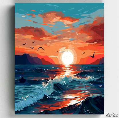 Golden Horizon - 12x16in