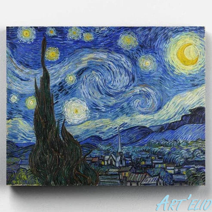 Starry night (Van Gogh) - 12x16in