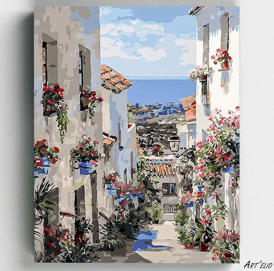 Blossoming Streets -12x16in